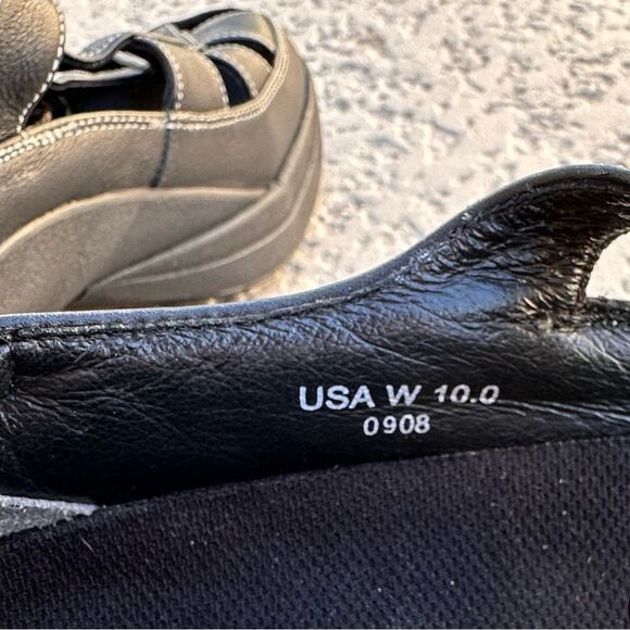 Z-CoiL Pain Relief Footwear  Z-Breeze Black Leather Sandal sz 10 NEW - Picture 5 of 13